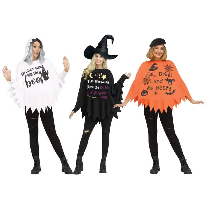 ADULT PARTY PONCHO 3 STYLES