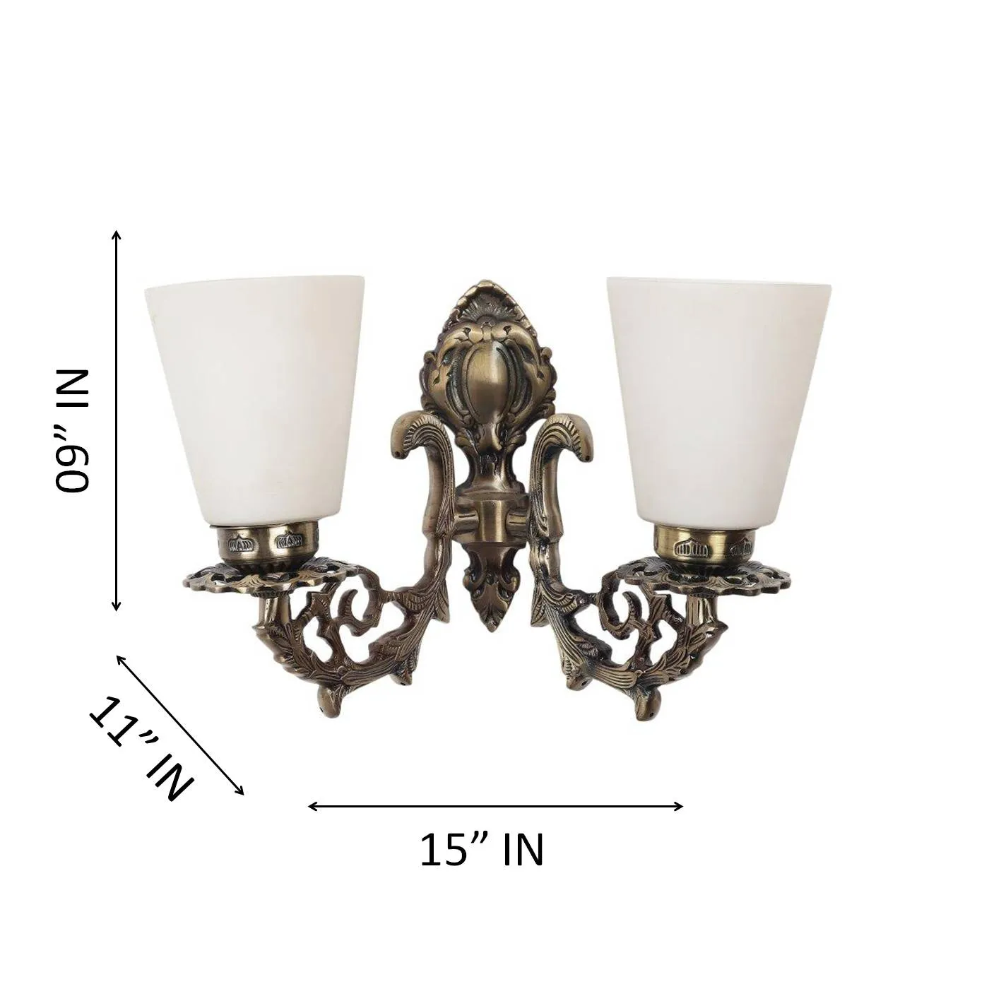 ANTIQUE BRASS Metal Wall Light No-145-2W