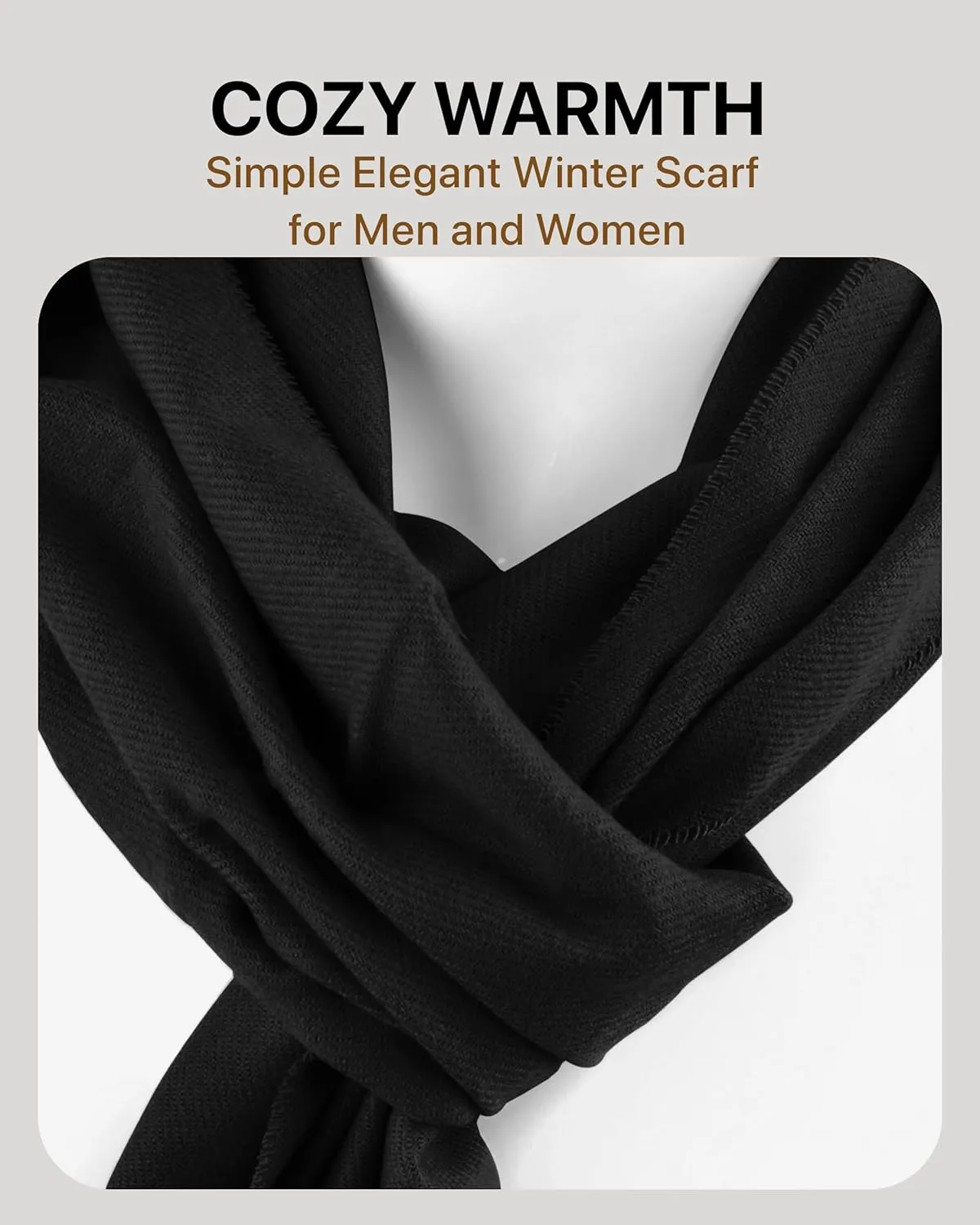 boxed-gifts Cold Weather Winter Scarves for Men & Women - Cashmere Like Acrylic Long Soft Scarves