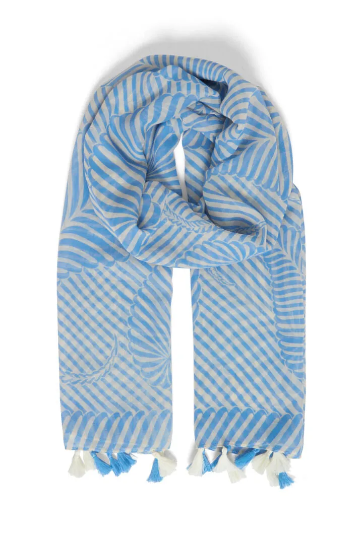 Byoung Bawela Scarf Vista Blue Mix