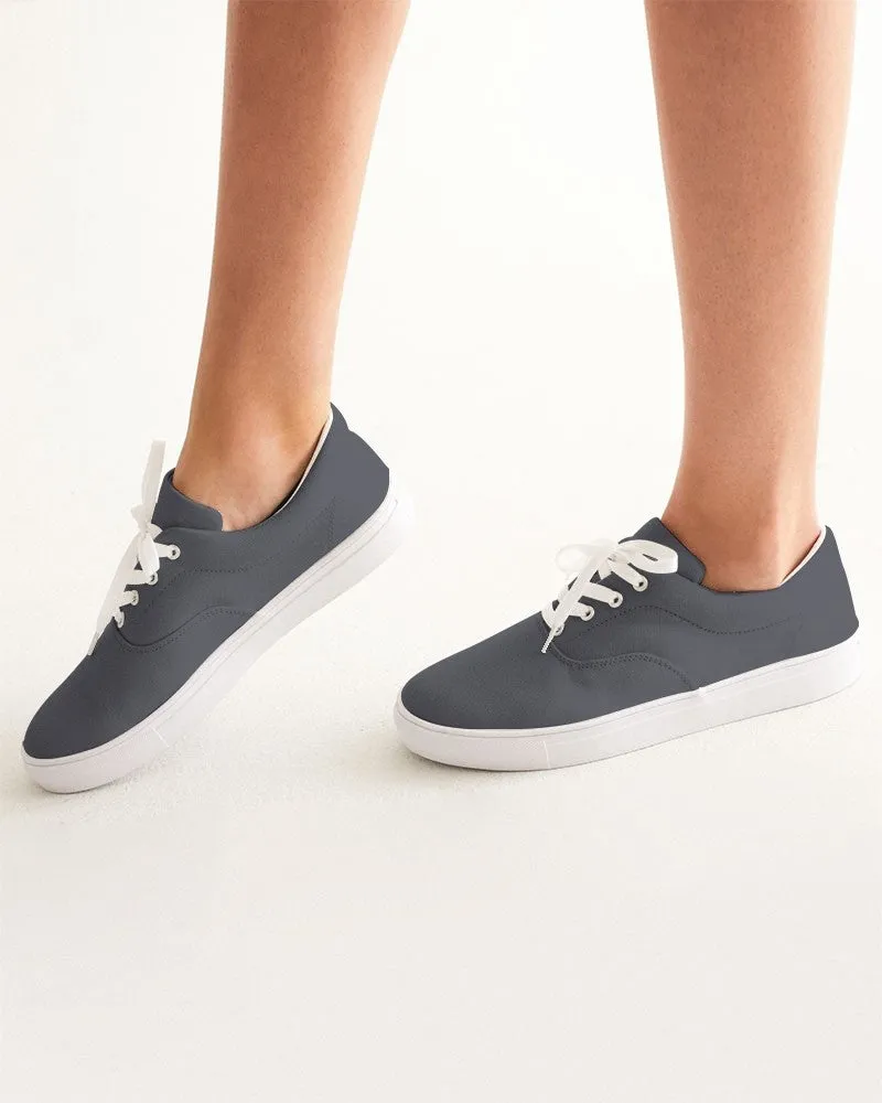 Dark Blue Gray Women's Canvas Sneakers | Women's | Dark Pale Blue Gray | C10M10Y0K80