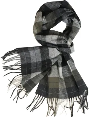 Herringbone Houndstooth Checked Pattern Cashmere Feel Classic Soft Luxurious Winter Scarf For Men Women