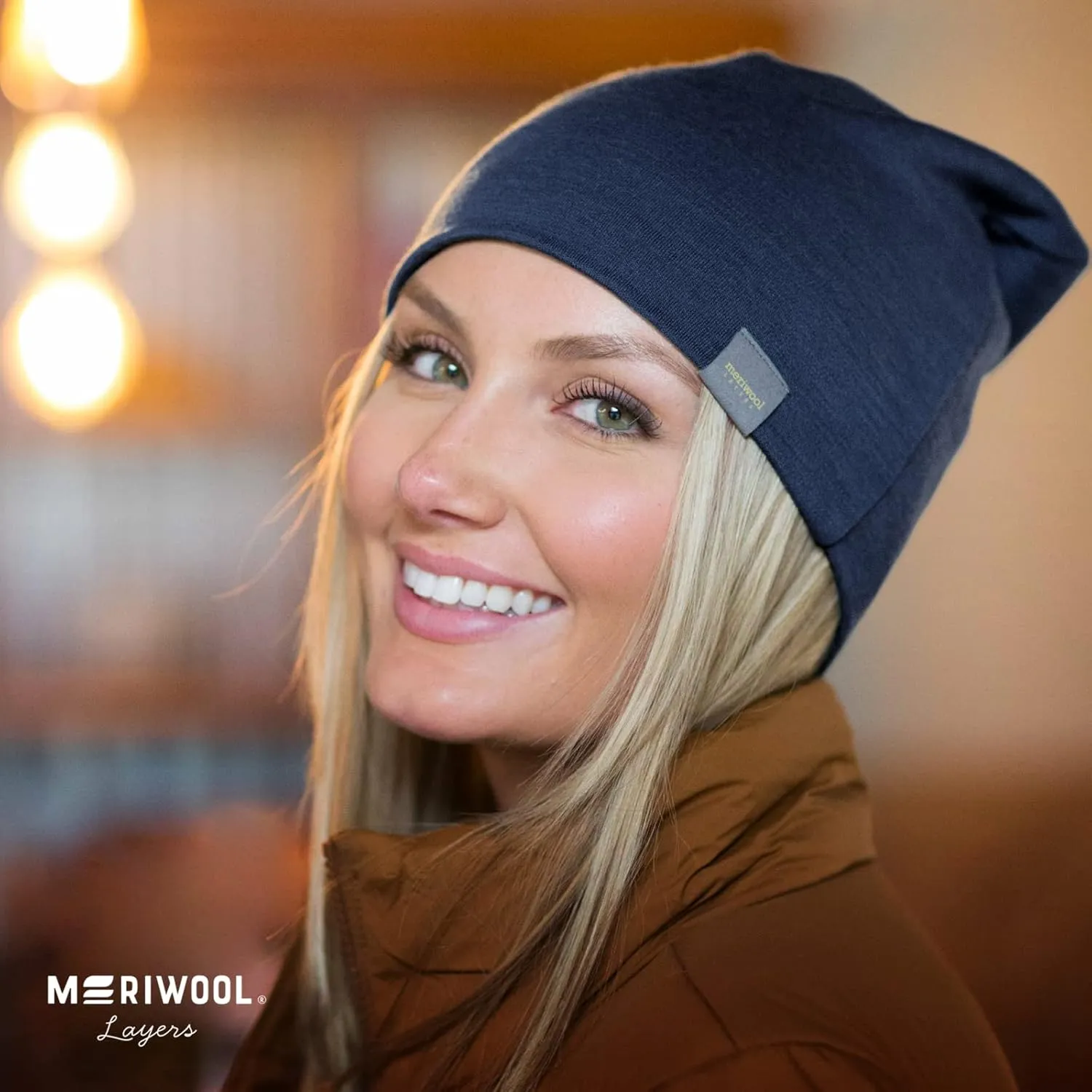 MERIWOOL Unisex Merino Wool Cuff Beanie Winter Hat for Men and Women