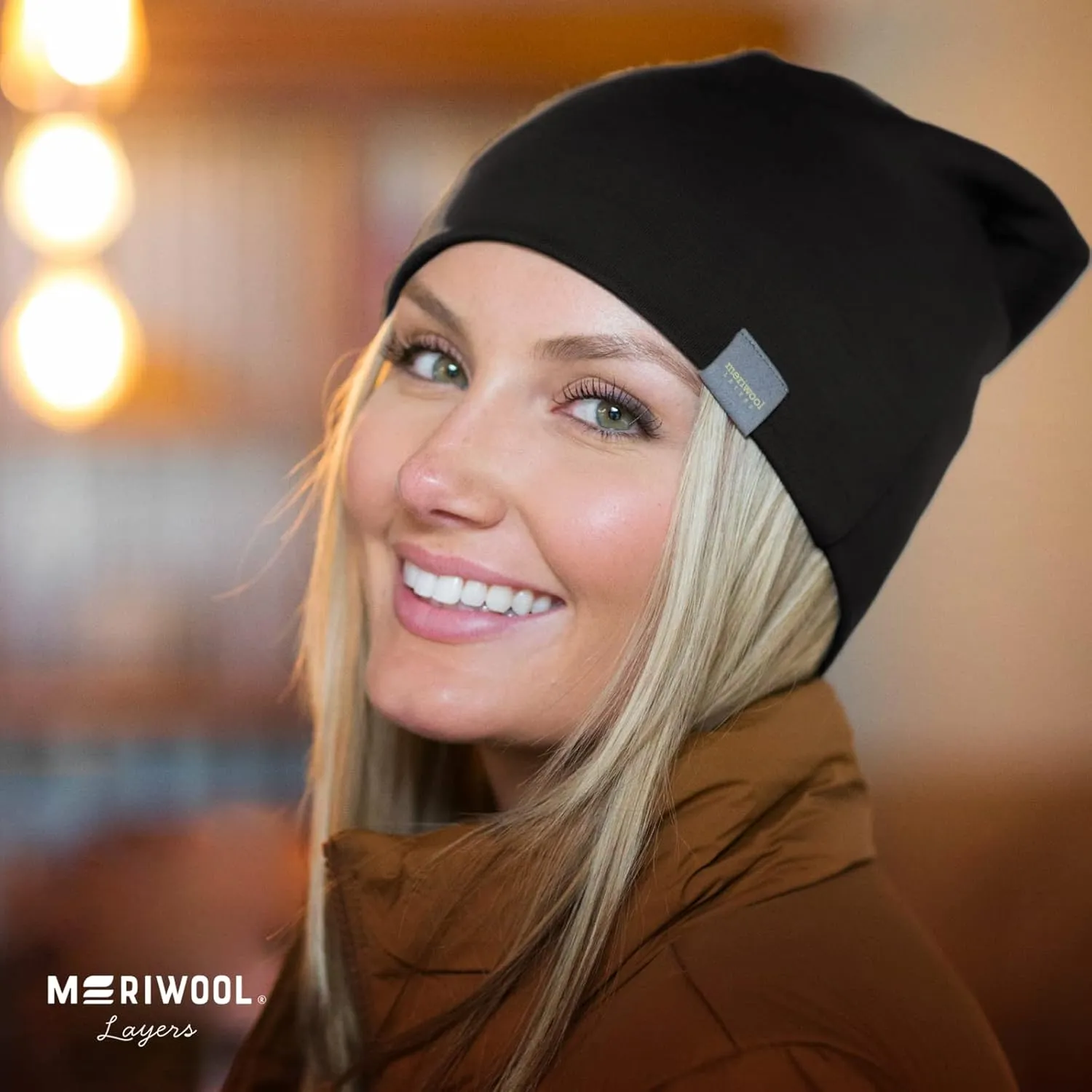 MERIWOOL Unisex Merino Wool Cuff Beanie Winter Hat for Men and Women