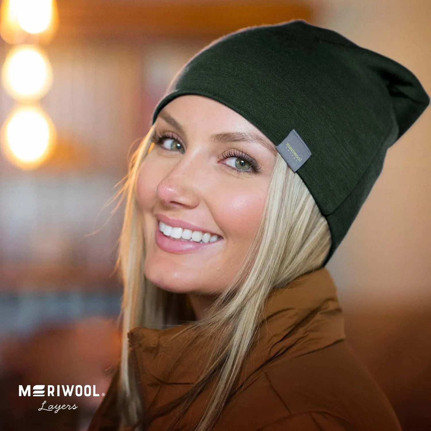 MERIWOOL Unisex Merino Wool Cuff Beanie Winter Hat for Men and Women