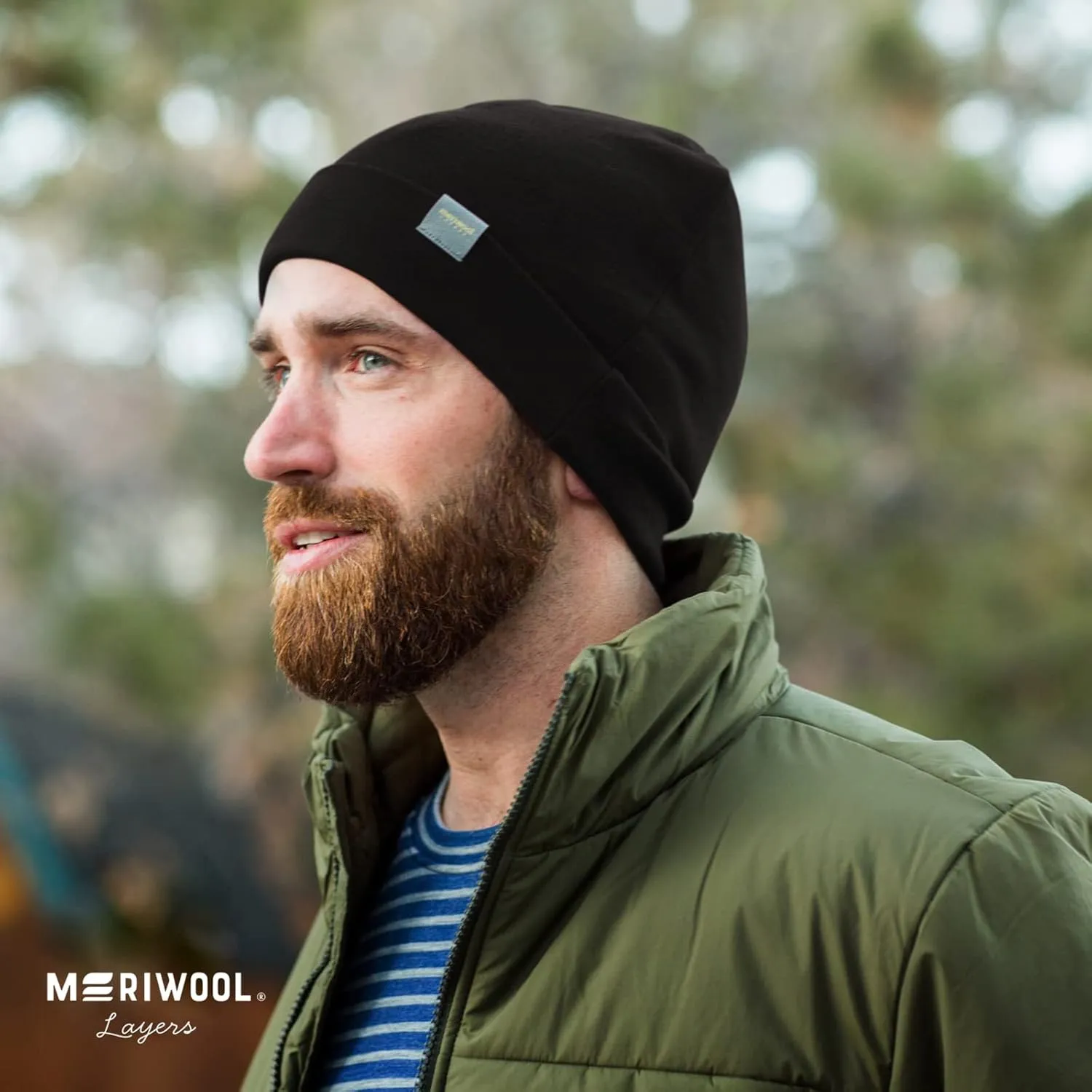 MERIWOOL Unisex Merino Wool Cuff Beanie Winter Hat for Men and Women
