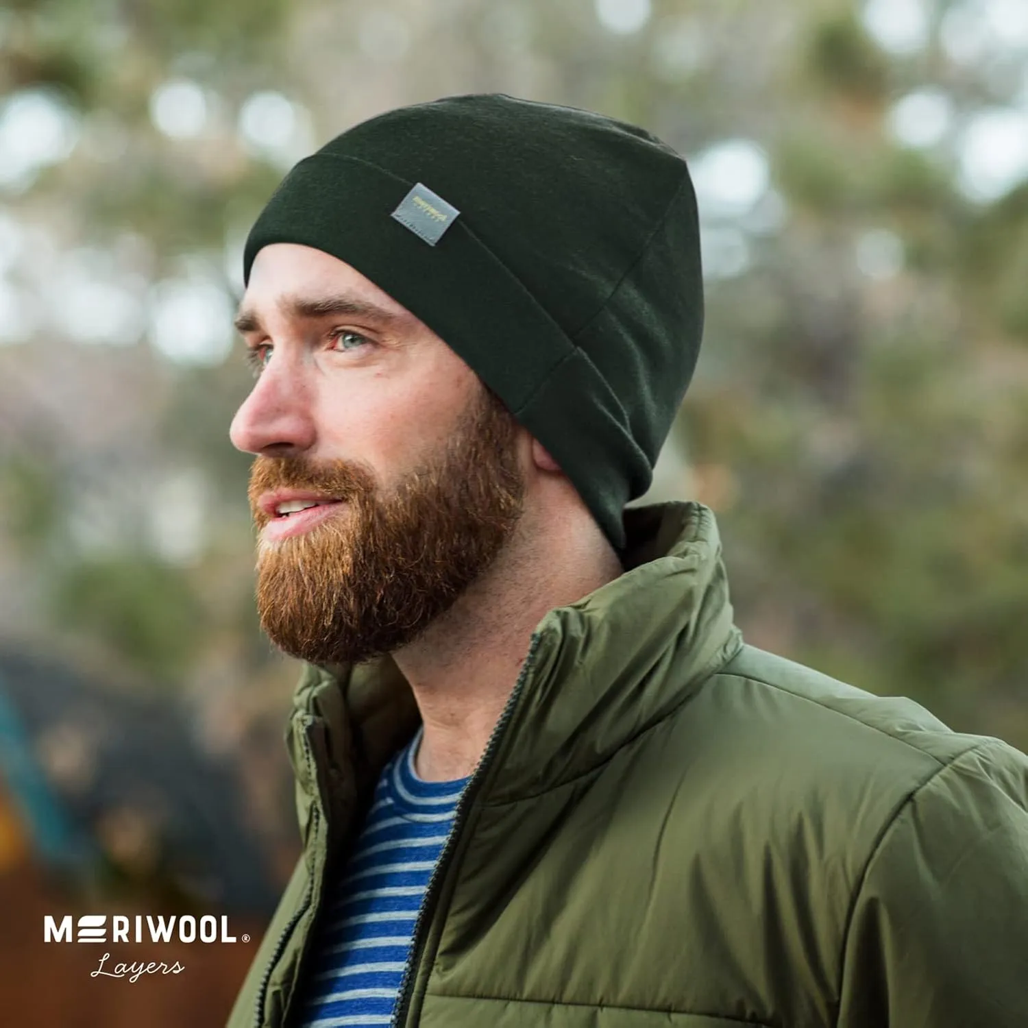 MERIWOOL Unisex Merino Wool Cuff Beanie Winter Hat for Men and Women
