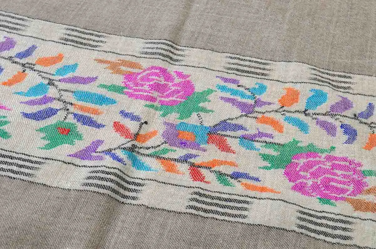 natural kani palla shawl - 4993