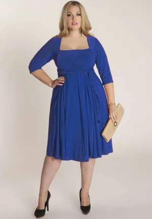 Nellie Wrap Dress In Royal Blue (Made To Order)