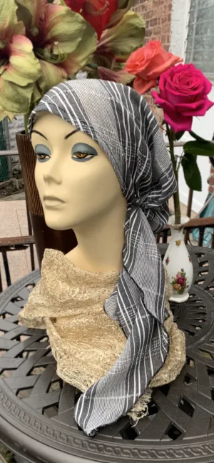 New Pre Tied Head Scarf Tichel Hijab For Women | Cotton Hair Accessories | Made in USA by Uptown Girl Headwear