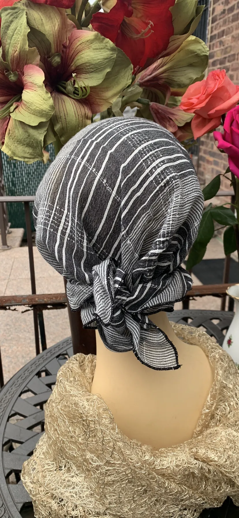 New Pre Tied Head Scarf Tichel Hijab For Women | Cotton Hair Accessories | Made in USA by Uptown Girl Headwear