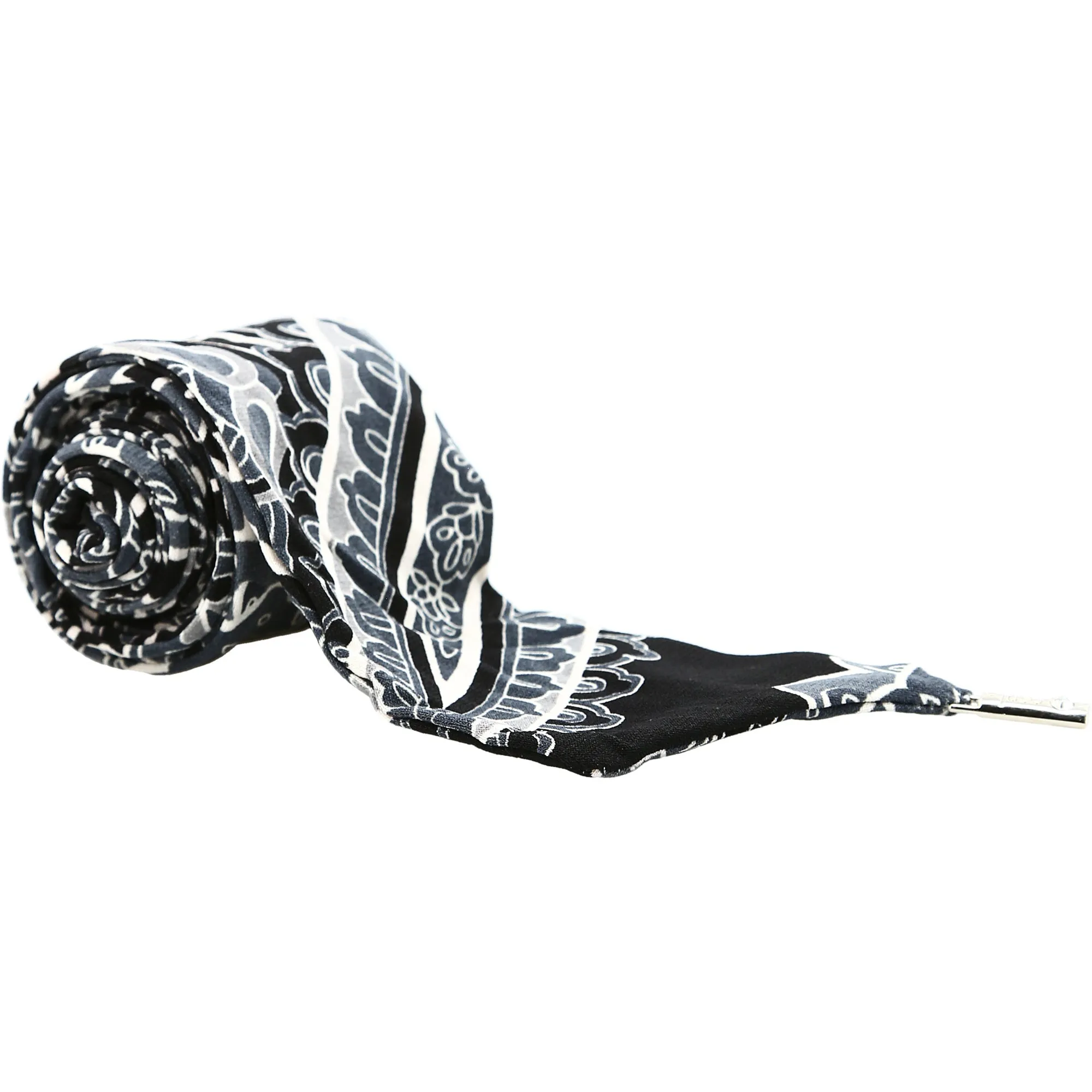 Pewter Paisley Mask Ties Set of 2 - 48" x 2.5"