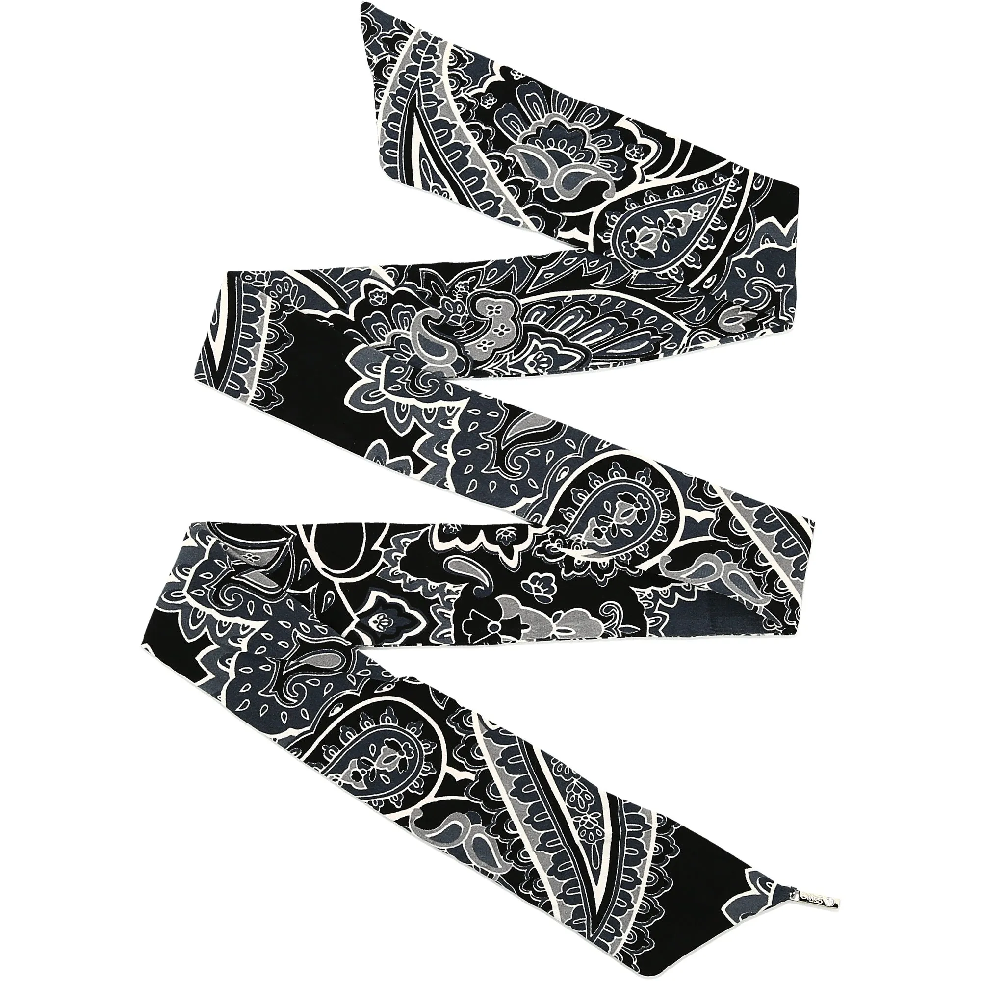 Pewter Paisley Mask Ties Set of 2 - 48" x 2.5"