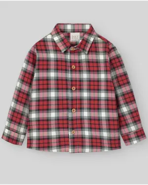 Red Check Button Down