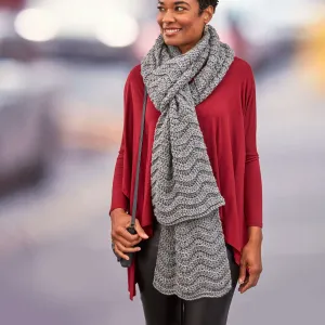 Red Heart Crochet Wavy Ridge Super Scarf
