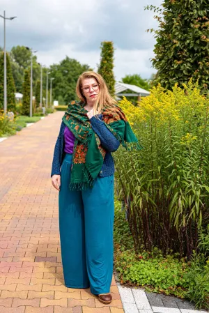 Shanila embroidery handmade scarf -Delia