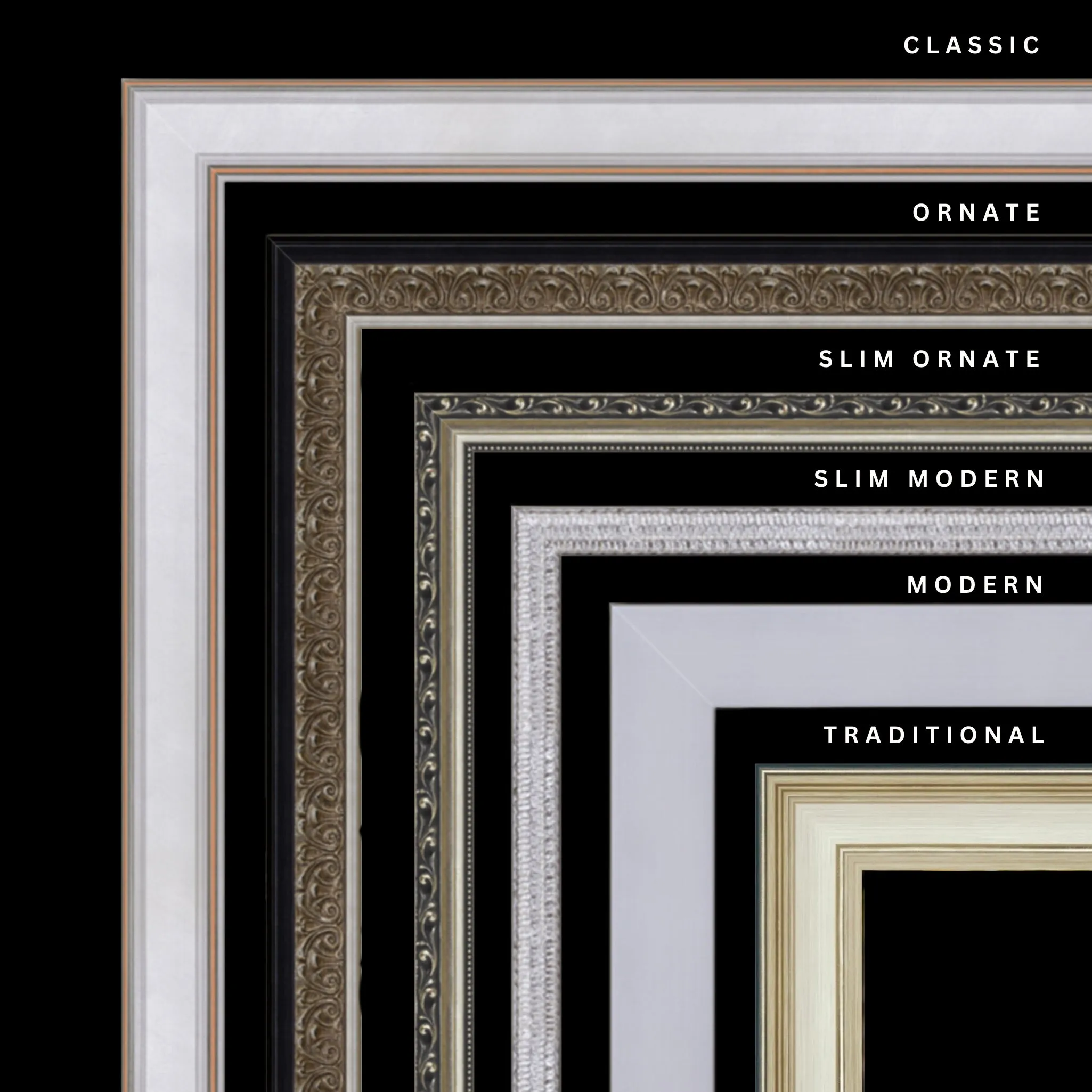Silver 32x36 Picture Frame Ornate Traditional Classic Antique