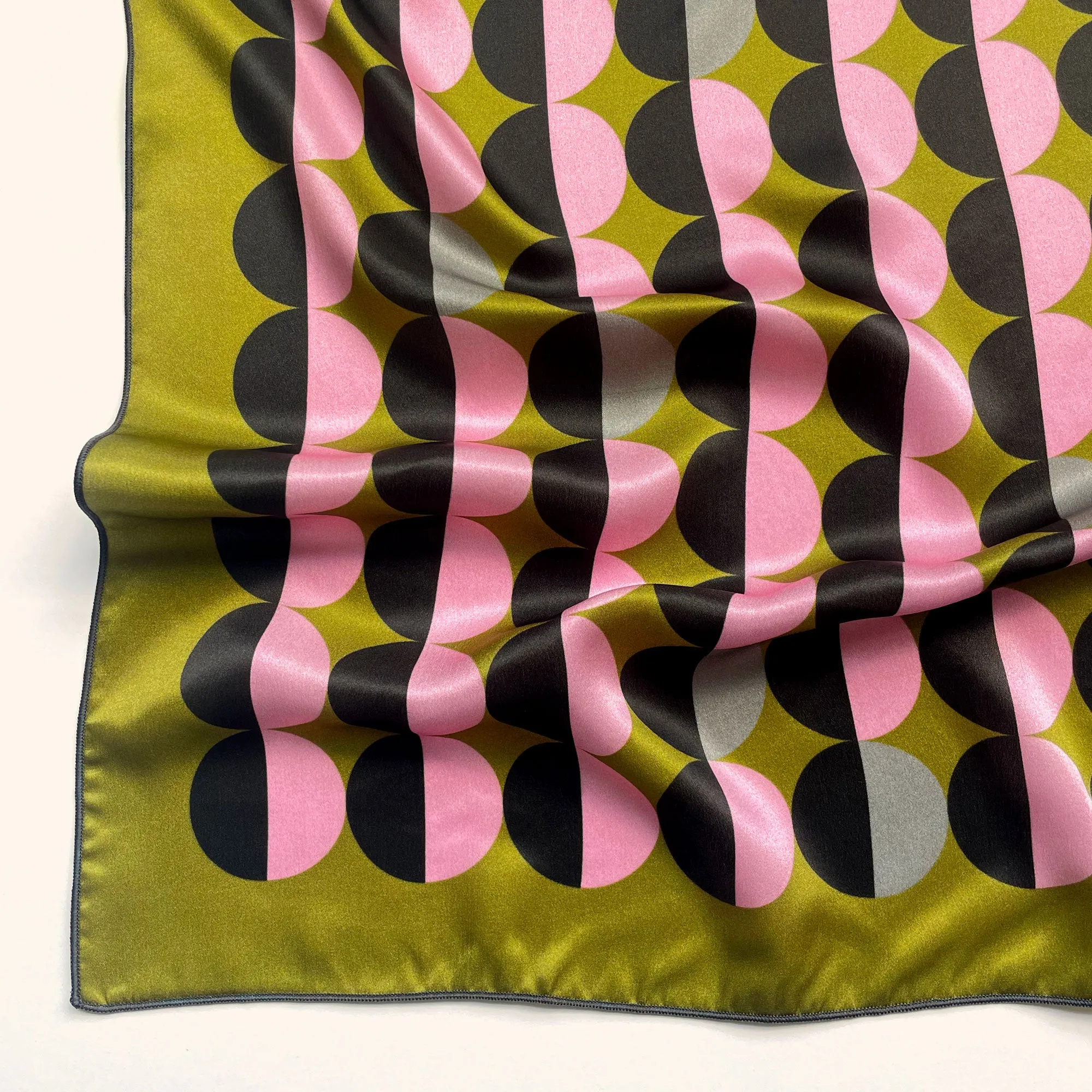 Tablet - Geometric modern square silk charmeuse scarf