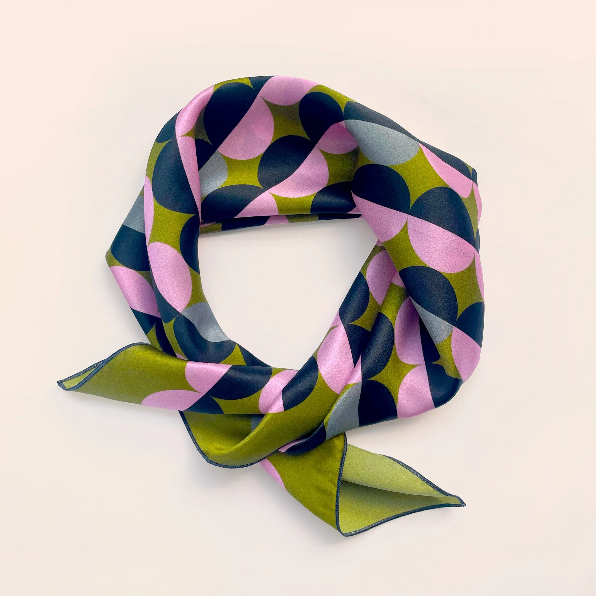 Tablet - Geometric modern square silk charmeuse scarf