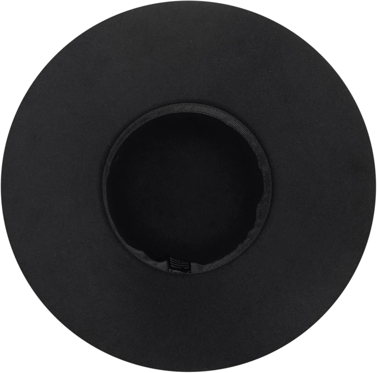 UTOWO Women Fedora-Hat Wide-Brim Felt Hat with Rhinestone Wedding Elegant Floppy Felt Hat Small Black